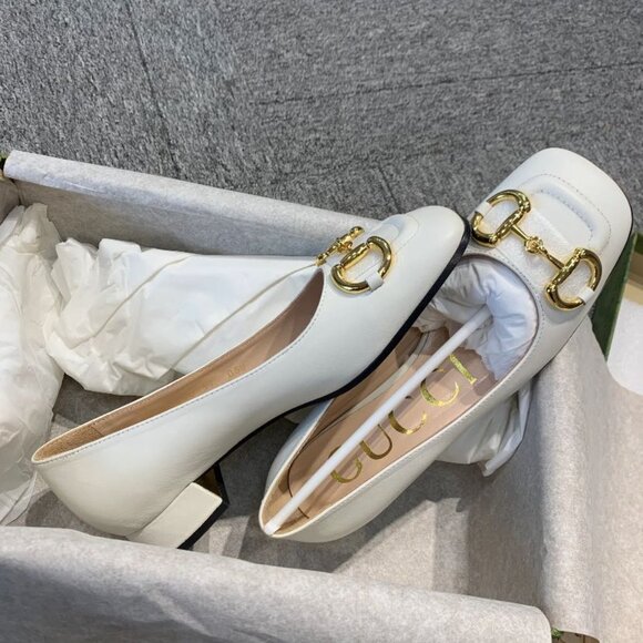 NIB Gucci Women's Ballet Flat with Horse Horsebit Shoes - Picture 1 of 6